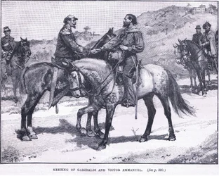 Meeting of Garibaldi and Victor Emmanuel 1860 AD